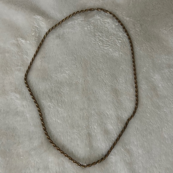 Vintage 925 Silver Italy Gold Filled 3 Leaf Clover Makers Mark Rope Necklace - Picture 1 of 3